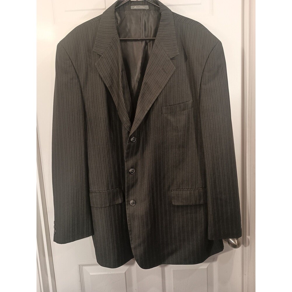 Classic Black Pinstripe Blazer
